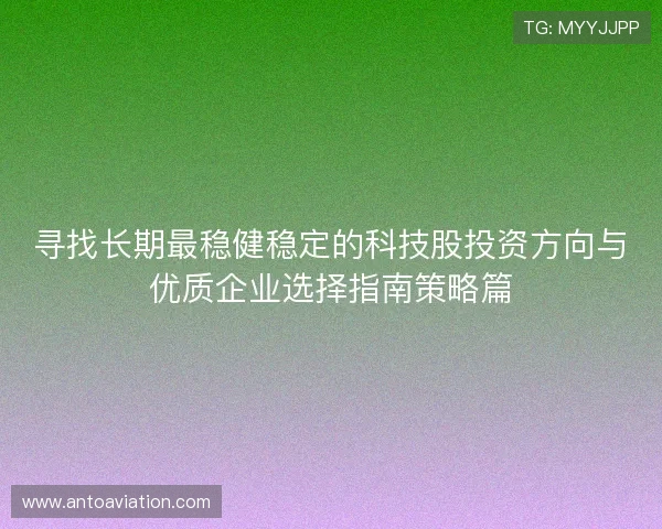 寻找长期最稳健稳定的科技股投资方向与优质企业选择指南策略篇